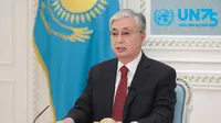 Presiden Kazakhstan Kassym-Jomart Tokayev menyerukan refleksi pemenuhan kewajiban moral bersama yang terkait dengan paradigma membangun "Dunia Baru" (Facebook Kedubes Kazakhstan)