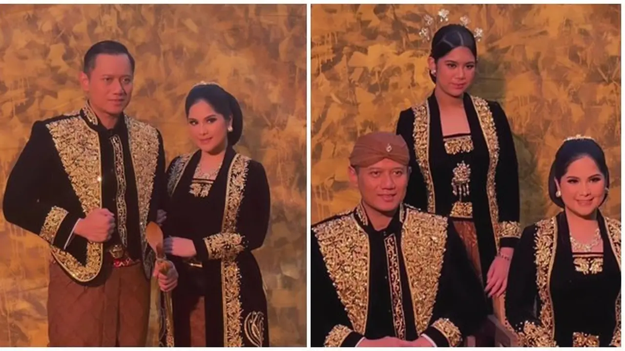 7 Gaya Pemotretan Terbaru Keluarga AHY dan Annisa Pohan, Usung Konsep Adat Jawa