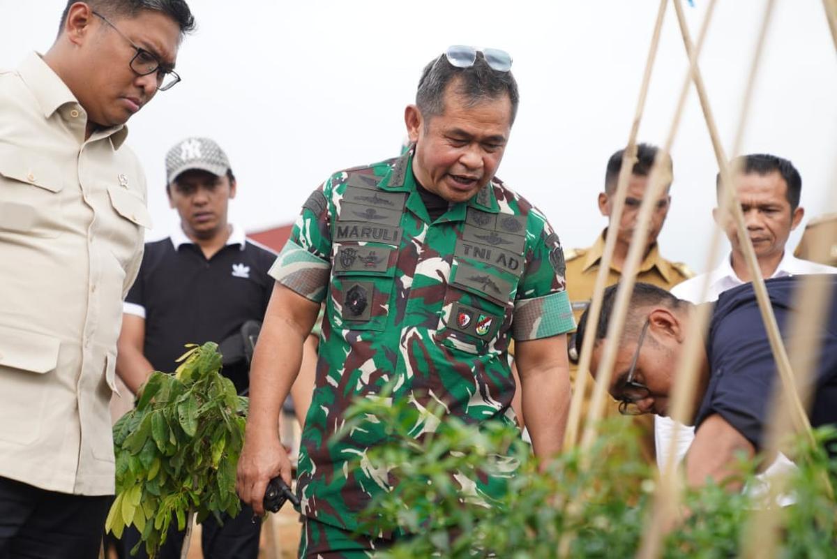 Kasad dan Wamentan Resmikan Sarana Pengairan Ribuan Hektare Sawah di Sukabumi