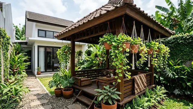 13 Tanaman yang Cocok Digantung di Gazebo, Hadirkan Suasana Teduh Alami