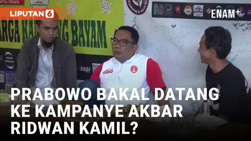 VIDEO: Ridwan Kamil Undang Prabowo Hadiri Kampanye Akbar Pilgub Jakarta
