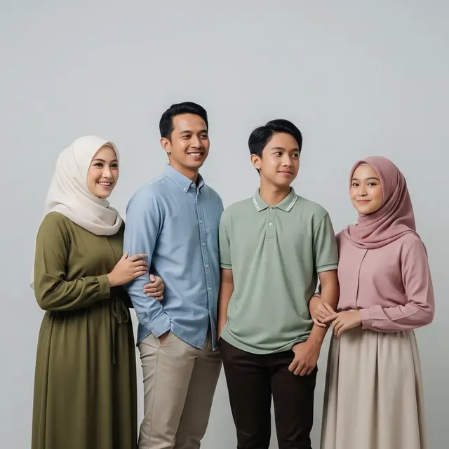 Tren Baju Lebaran 2026 untuk Keluarga Model dengan Warna Elegan