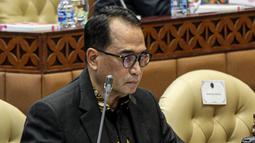 Rapat tersebut membahas evaluasi pelaksanaan APBN TA 2023 sampai Bulan Mei 2023. (Liputan6.com/Faizal Fanani)