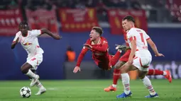 Melawat ke markas RB Leipzig, Liverpool berhasil mengamankan poin penuh. (Ronny HARTMANN/AFP)