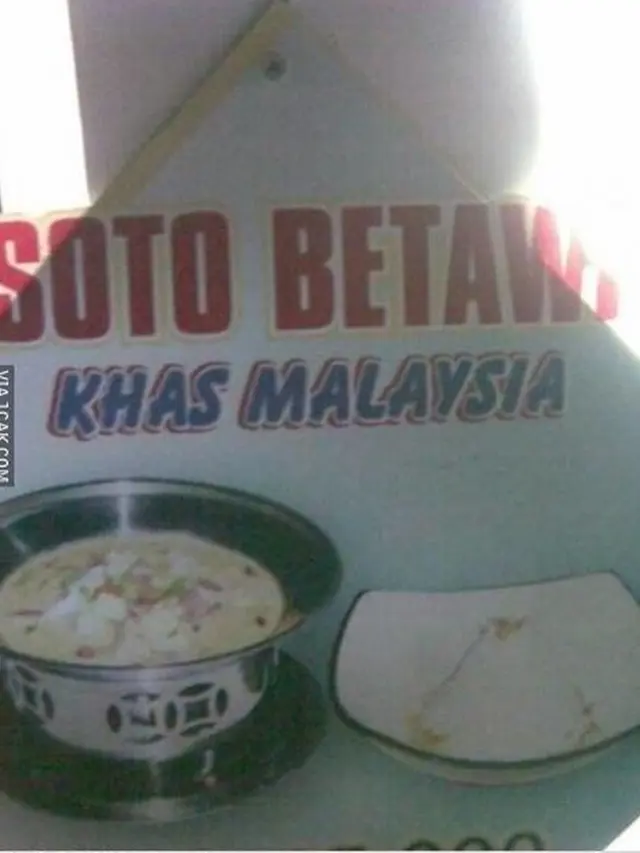 6 Spanduk Penjual Soto Ini Kreatif Sekaligus Kocak