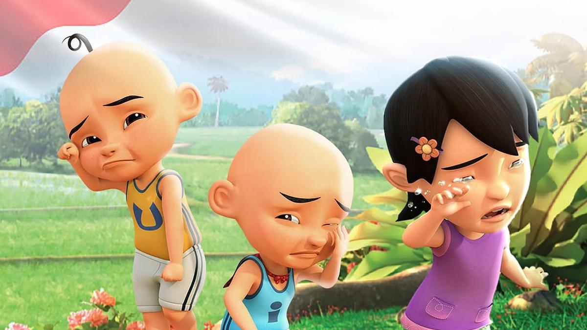 Upin dan Ipin pun Bersedih Lihat Demonstrasi yang Berujung Kerusuhan di Indonesia