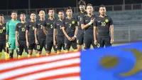 Timnas Malaysia menempati peringkat ke-13 pada daftar rangking AFC 2018, Malaysia meraih poin sebanyak 29.566. (AFP/Ted Aljibe)