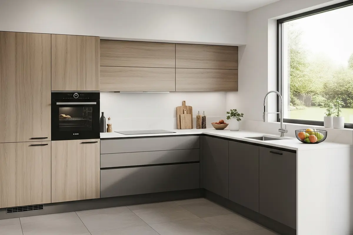 Desain Dapur Minimalis Modern dengan Kitchen Set Letter L