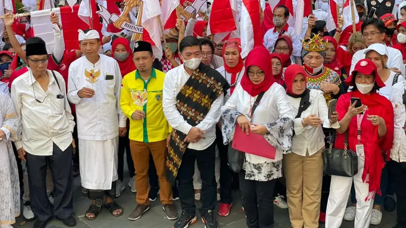 Aliansi relawan militan Jokowi menggelar rangkaian kegiatan dalam rangka memperingati hari Kesaktian Pancasila 1 Juni 2022. (Istimewa).