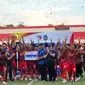 Persiba Bantul saat merayakan momen Juara Liga 3 DIY di Stadion Sultan Agung, Selasa (26/12/2023). (Dok PSSI DIY)