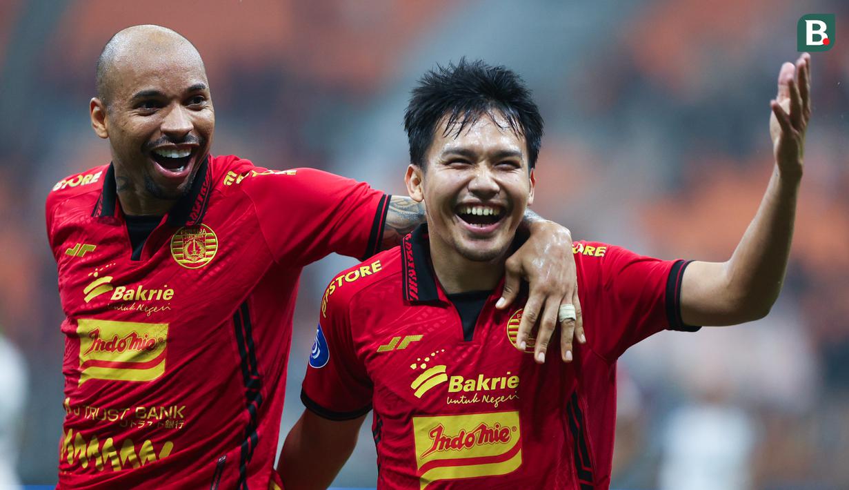 Tiga gol Persija Jakarta dicetak oleh Gustavo Almeida (8’, 73’) dan Witan Sulaeman (53’). (Bola.com/Abdul Aziz)