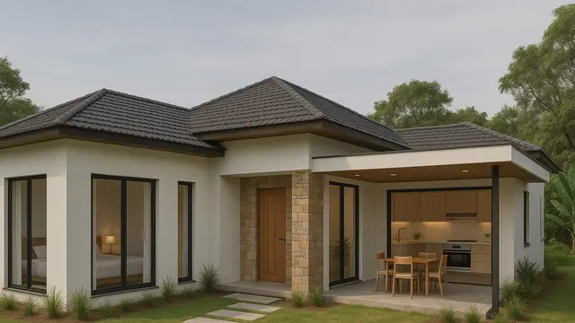 Desain Rumah L-Shape Minimalis dengan 3 Kamar Tidur/via ChatGPT