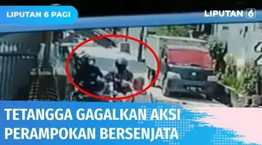 Lihat gelagat mencurigakan sekelompok orang yang bertamu ke rumah tetangga, sejumlah warga ini dengan sigap menghampiri. Tak disangka saat ditanya malah dijawab dengan todongan pistol dan langsung melarikan diri.