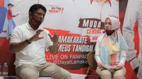Calon Gubernur Sulteng, Hidayat Lamakarate saat jadi pembicara diskusi kepemudaan, Kamis (29/10/2020). (Foto: Liputan6.com/ Heri Susanto).