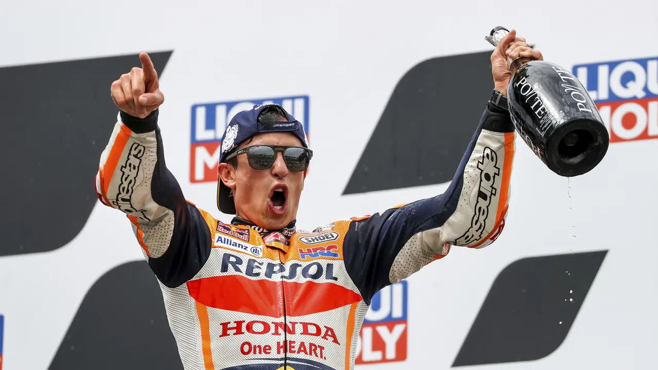 FOTO: Marc Marquez Rajai Sirkuit Sachsenring di MotoGP Jerman 2021
