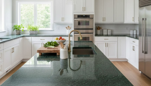 Granit warna hijauu emerald untuk kesann mewah (Gemini AI)