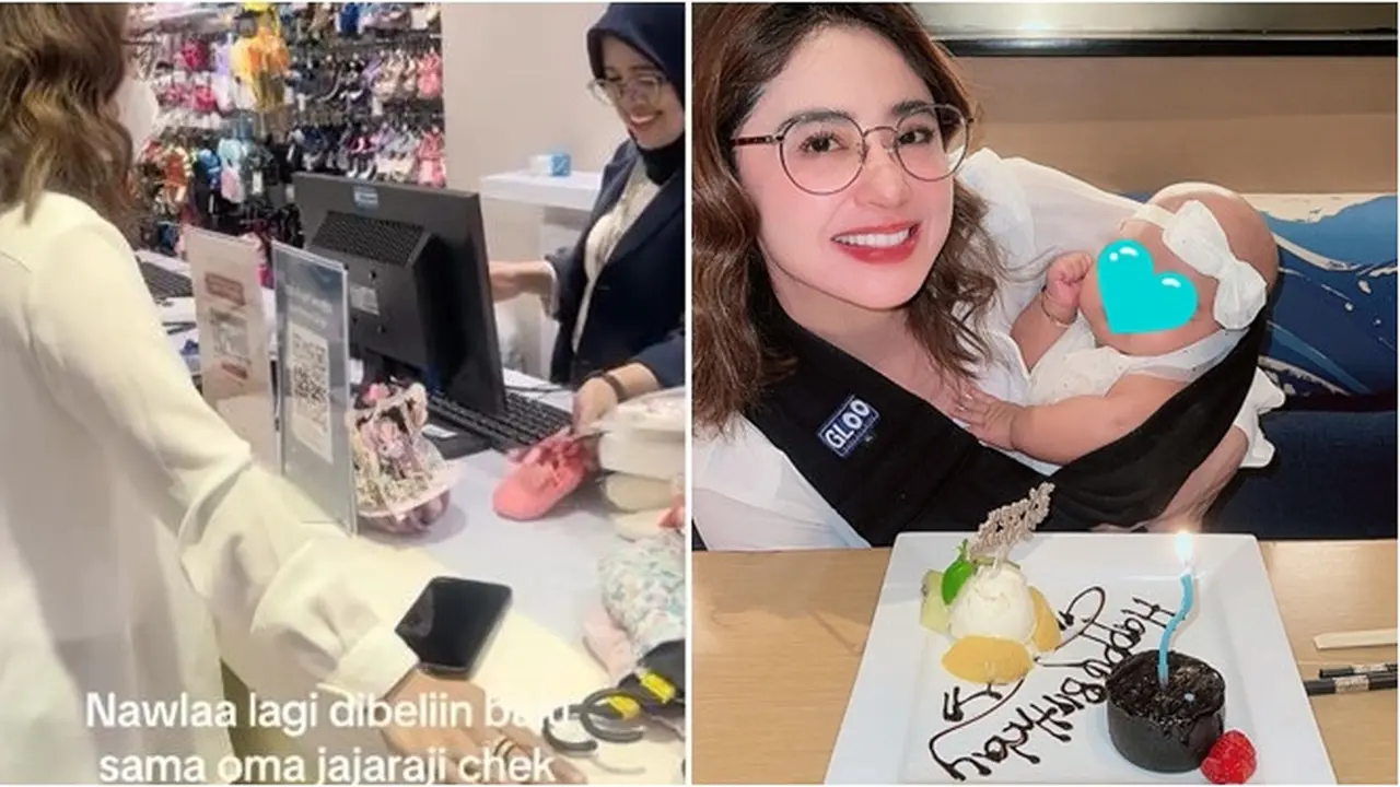 6 Potret Dewi Perssik Ikut Rayakan Dua Bulan Usia Cucunya, Borong Banyak Baju