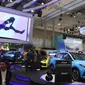 MG Motor Indonesia memperkenalkan mobil listrik terbaru, Compact SUV bertenaga listrik, desain sporty dan modern, serta fitur-fitur kenyamanan yang terbaik bagi konsumen modern Indonesia. (Liputan6.com/Angga Yuniar)