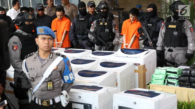Kapolri Rilis Penyelundupan 239 Kg Sabu dan 30 Ribu Butir Narkoba dalam Mesin Cuci