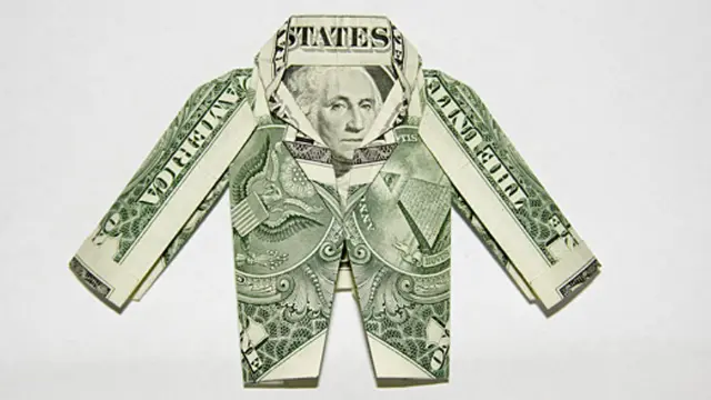 Seniman Jepang menciptakan origami dari uang kertas US$ 1