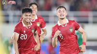 Ivar Jenner berselebrasi setelah mencetak gol pembuka Timnas Indonesia U-23 ke gawang&nbsp;Turkmenistan pada laga Grup K Kualifikasi Piala Asia U-23 2024 di Stadion Manahan, Solo, Selasa, 12 September 2023. (foto: Instagram @timnas.indonesia)