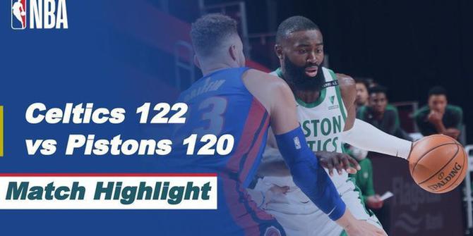 VIDEO: Highlights NBA, Boston Celtics Raih Kemenangan Tipis atas Detroit Pistons