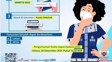 cara cek kuota sekolah snmptn 2022