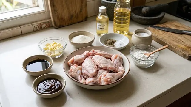 Bahan-Bahan Untuk Chicken Wings Bawang Putih