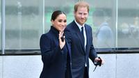 Meghan Markle dan Pangeran Harry di One World Observatory pada 23 September 2021 di New York City. (ROY ROCHLIN / GETTY IMAGES NORTH AMERICA / GETTY IMAGES VIA AFP)