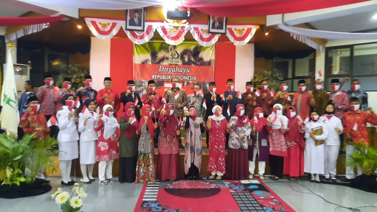 Perguruan Islam Al-Azhar Kelapa Gading Jakarta menggelar perayaan HUT RI secara virtual. (Istimewa)
