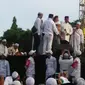 Gubernur DKI Jakarta, Anies Baswedan, saat di reuni aksi 212. (Liputan6.com/Devira Prastiwi)