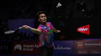 Pebulu tangkis ganda putra Indonesia, Mohammad Ahsan/Hendra Setiawan saat bertanding melawan ganda putra China, Liu Yu Chen/Ou Xuan Yi pada babak 32 besar Turnamen Bulu Tangkis East Ventures Indonesia Open 2022 di Istora Senayan, Jakarta, Rabu (15/6/2022). The Daddies kalah dua game langsung 17-21, 22-24. (Bola.com/Bagaskara Lazuardi)