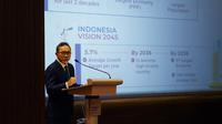 Menteri Perdagangan Zulkifli Hasan saat sesi penjajakan kesepakatan dagang (business matching) yang berlangsung Senin (10/10) di Doha, Qatar.
