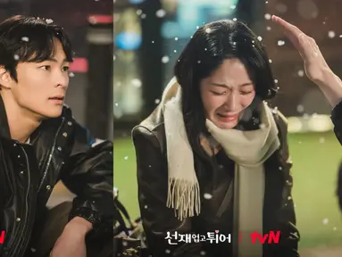 Still cut terbaru Song Geon Hee dan Kim Hye Yoon dalam drakor Lovely Runner episode 13. Konten ini mengandung Spoiler! (Foto: tvN via Soompi)