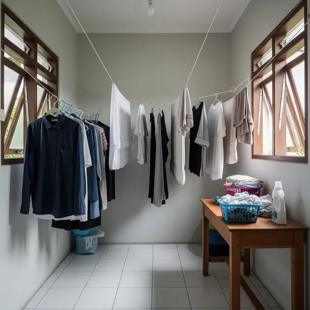 9 Model Area Jemur yang Tetap Efektif Meski Tanpa Sinar Matahari Langsung