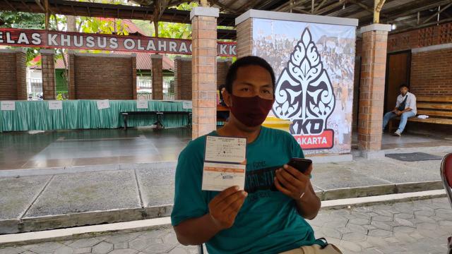 Vaksinasi Suporter Pasoepati di Stadion Manahan Solo