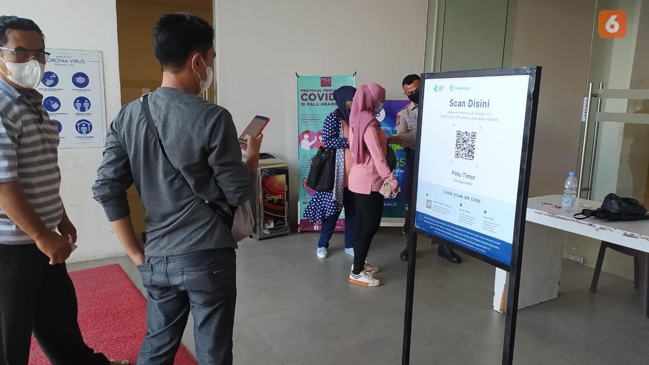 scan barcode untuk masuk ke mal Palu