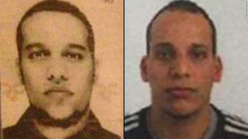 Cherif Kouachi(kiri) dan Said Kouachi (kanan) diduga melakukan teror di charlie hebdo. (CNN)