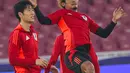 Latihan ini merupakan persiapan menghadapi timnas Indonesia pada laga lanjutan Grup C Kualifikasi Piala Dunia 2026 zona Asia. (Liputan6.com/Angga Yuniar)