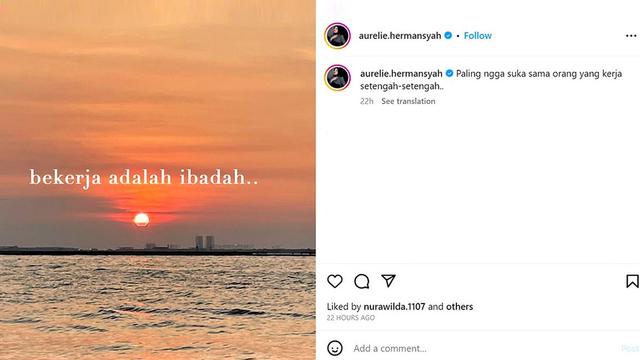 Postingan di Instagram Aurel Hermansyah