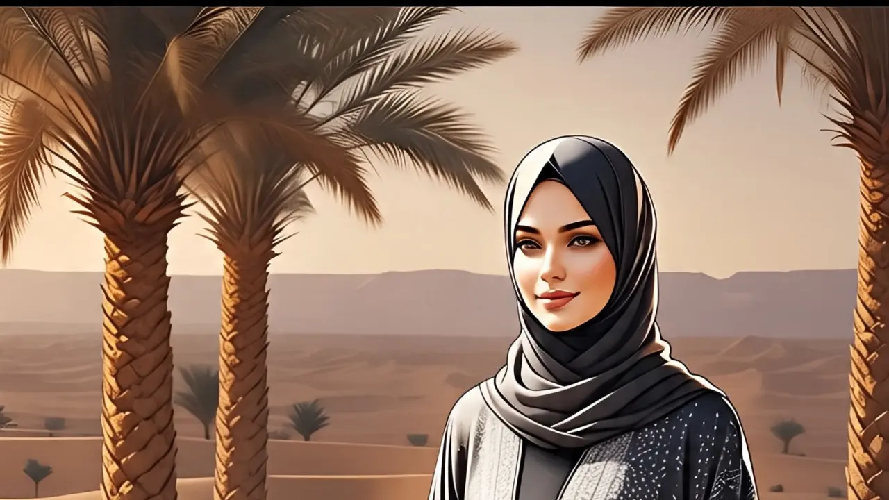 Ilustrasi Gamis Abaya Mecca (Created by AI)