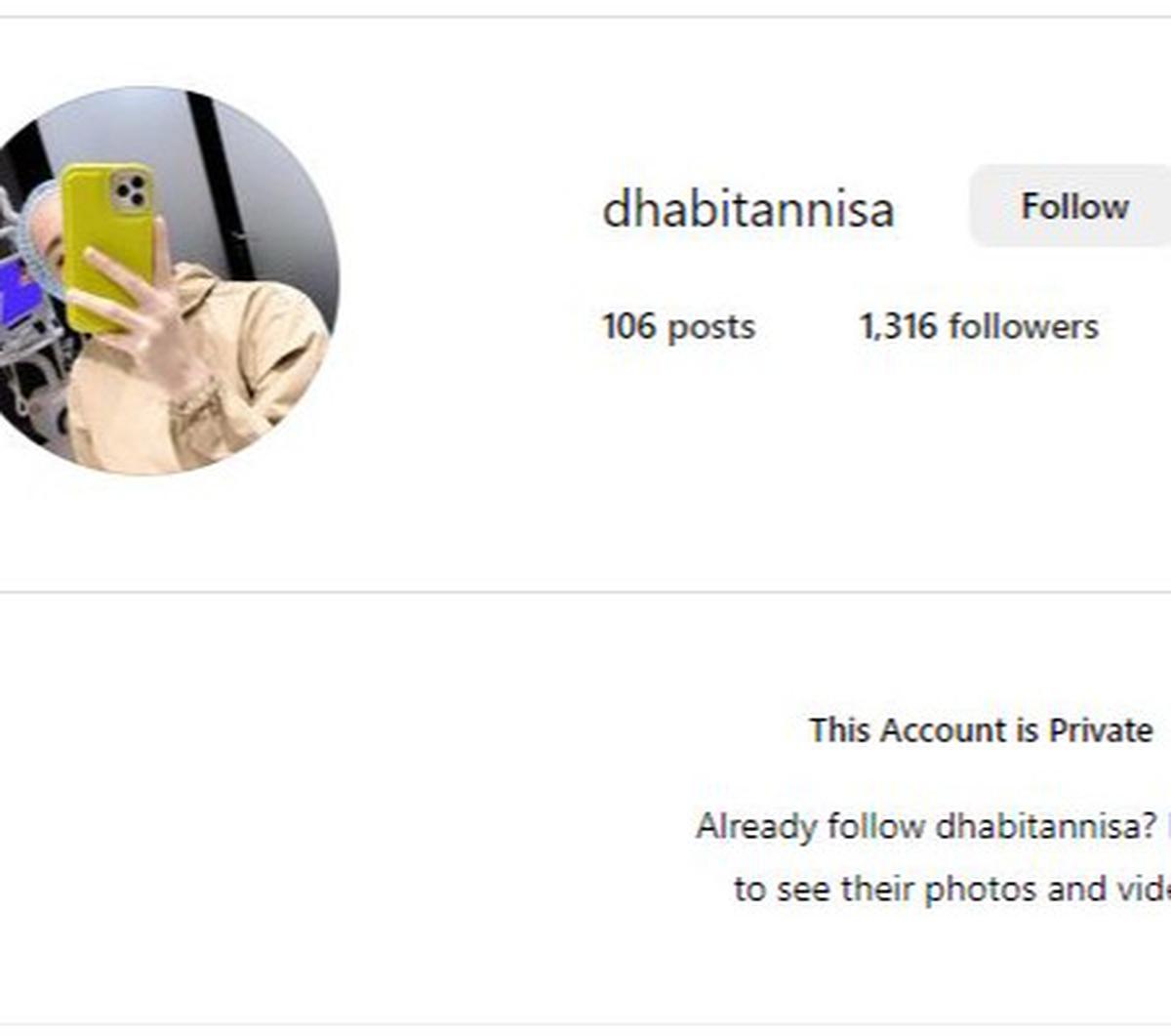 Dhabitannisa Auni Instagram