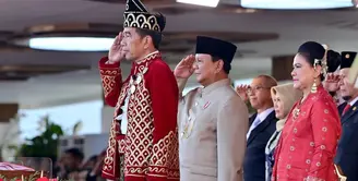 Presiden Joko Widodo mengakhiri tugasnya sebagai Inspektur Upacara di Upacara Penurunan Bendera Merah Putih saat HUT ke-79 RI di IKN. [Foto: Instagram/jokowi]