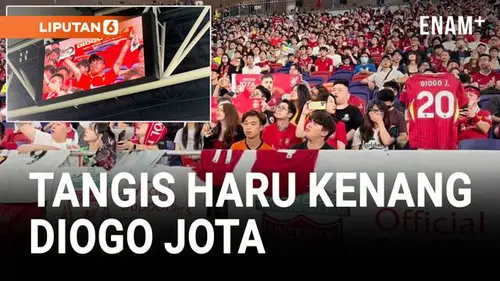VIDEO: Suporter Liverpool Haru Kenang Diogo Jota di Tengah Gemuruh Kai Tak Stadium