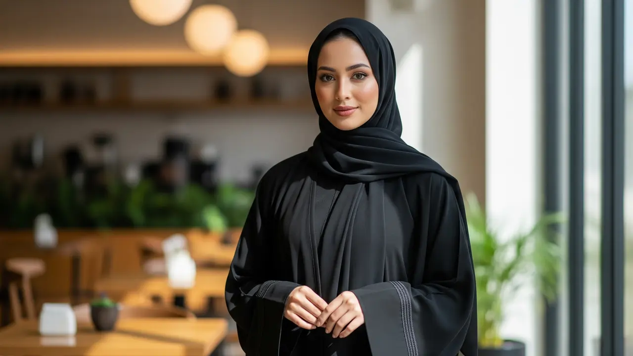 Padu Padan Gamis Hitam dan Jilbab