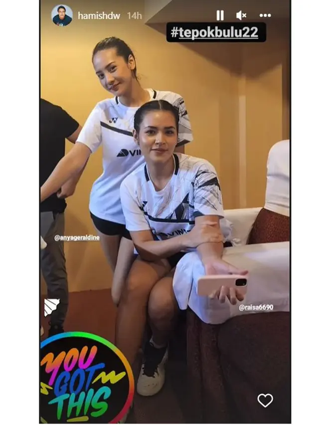 6 Potret Kebersamaan Raisa dan Anya Geraldine di Laga Tepok Bulu, Bak Kembar