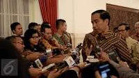Presiden RI, Jokowi saat memberikan keteranga pers di Istana Negara, Jakarta. (Liputan6.com/Faizal fanani)