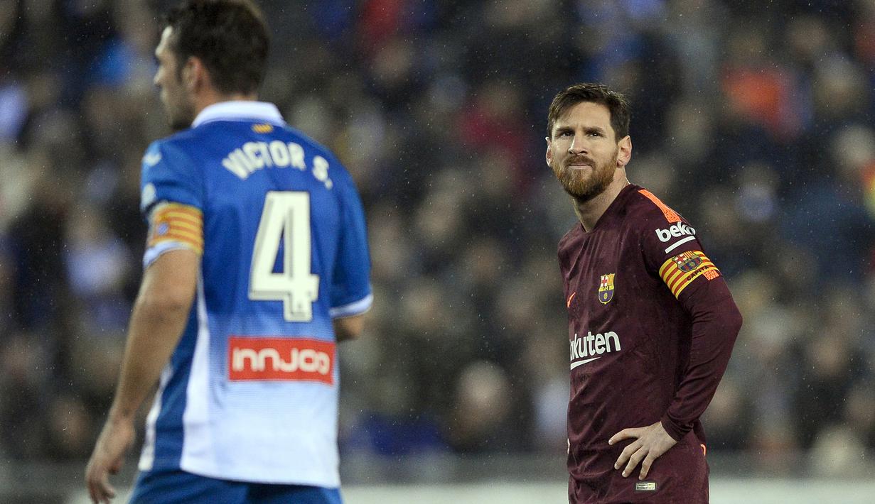 FOTO Lionel Messi Gagal Cetak Gol Barcelona Takluk Dari Espanyol