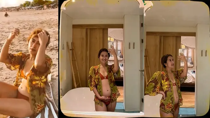 [Fimela] Widi Mulia Baby Bump