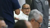 Wakil Gubernur DKI Jakarta Sandiaga Uno saat menghadiri rapat persiapan Asian Games 2018 dengan Menko PMK dan kementerian serta pejabat terkait di Jakarta, Rabu (6/6). (Liputan6.com/Angga Yuniar)